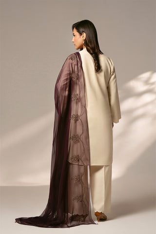 1 Piece Chiffon Embroidered Dupattas/Stoles (FD0074)