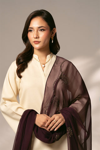 1 Piece Chiffon Embroidered Dupattas/Stoles (FD0074)