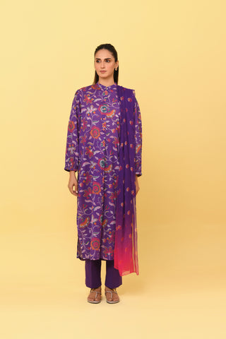 3 Piece Unstitched  Lawn Printed Suit (UC0031)