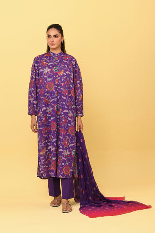 3 Piece Unstitched  Lawn Printed Suit (UC0031)