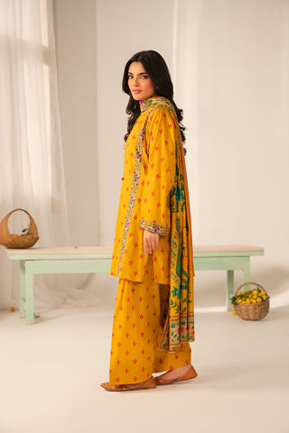 3 Piece Printed Lawn Printed Unstitched Suit (UC0123)