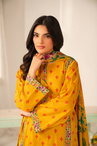 3 Piece Printed Lawn Printed Unstitched Suit (UC0123)