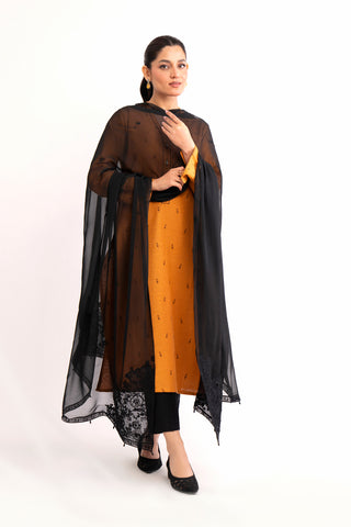 1 Piece Chiffon Embroidered Dupatta (AA5456)