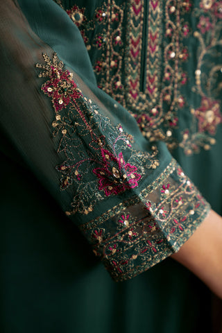 2 Piece Chiffon Embroidered Suit (AP0051)