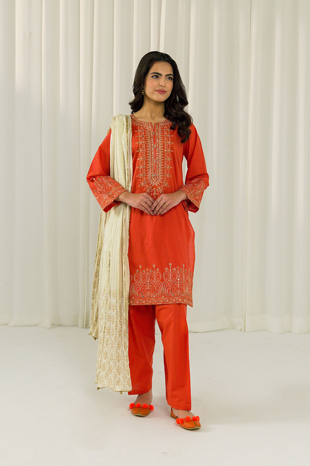 1 Piece Printed Lawn Printed 1 Piece Dupatta (CD0001)
