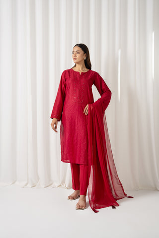 3 Piece Lawn Embroidered Suit (CS0057)