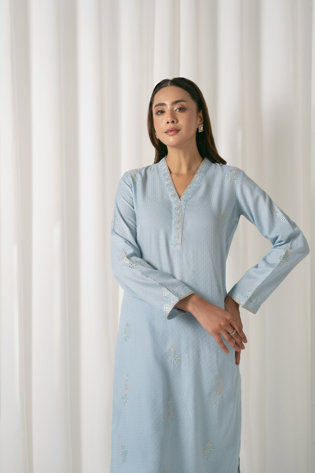 2 Piece Net Embroidered Suit (CS0067)