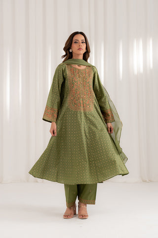 3 Piece Printed Lawn Embroidered Suit (CS0098)