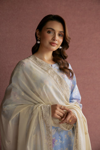 1 Piece Chiffon Embroidered Dupatta (FD0009)