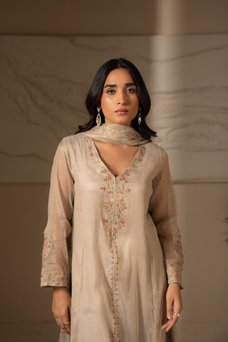 3 Piece Rajunet Embroidered Suit (FL0031)