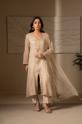 3 Piece Rajunet Embroidered Suit (FL0031)
