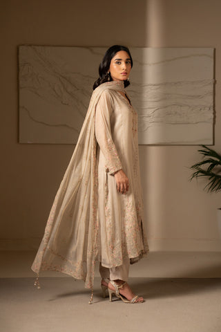 3 Piece Rajunet Embroidered Suit (FL0031)