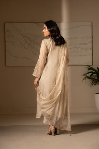 3 Piece Rajunet Embroidered Suit (FL0031)
