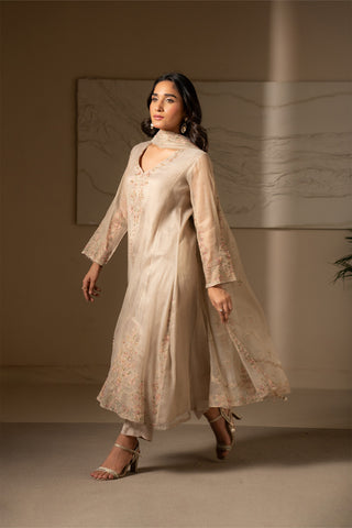 3 Piece Rajunet Embroidered Suit (FL0031)