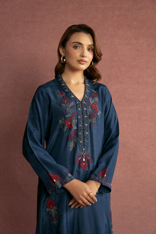2 Piece  Silk Embroidered Suit (FS0007)