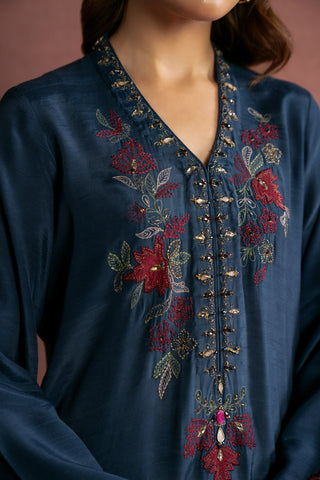 2 Piece  Silk Embroidered Suit (FS0007)
