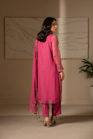 3 Piece Chiffon Embroidered Suit (FW0007)